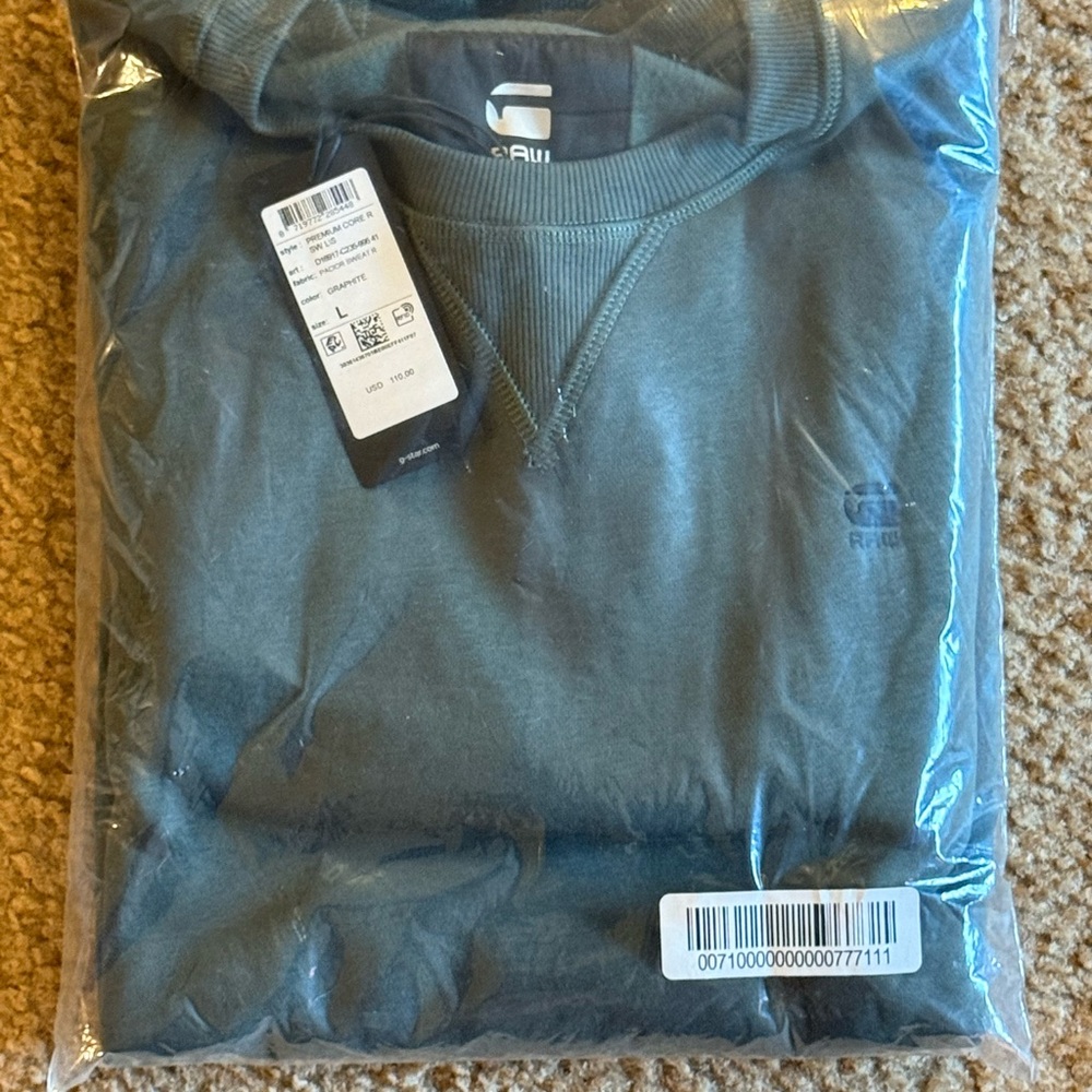 G-Star Men's Green Crewneck Sweater